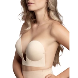 Bye-Bra U-Bra fără bretele, bej, Cup C