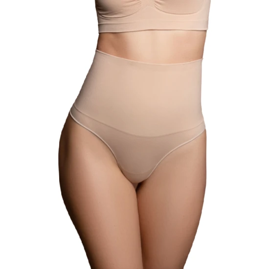Chilot modelator tip tanga fără cusături, bej, M