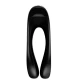 Vibrator pentru degete Candy Cane din silicon, negru