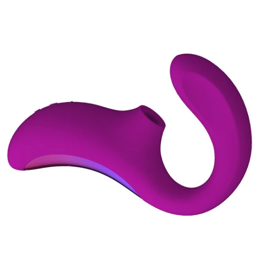 Enigma Double Sucțiune Stimulare, Violet - Masajer