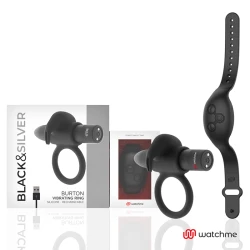 BURTON - Inel stimulator cu telecomandă, Negru & Argintiu