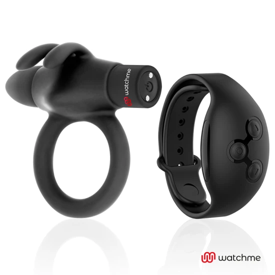 AGRON - Inel vibrat pentru stimulare, Negru & Argintiu
