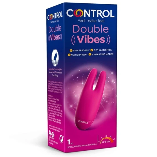 Control - Stimulator tip Double Vibes, Roz Negru