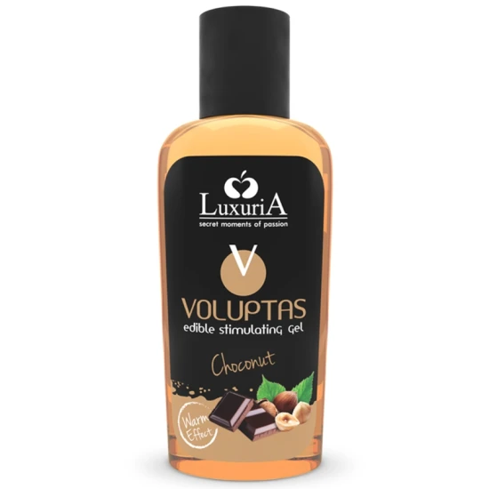 Gel de Masaj Comestibil Voluptas - Efect Încălzitor, Choconut, 100 ml