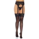 Body sexy Opaque Garterbelt Stocking - Dantelă, Negru, Mărime O