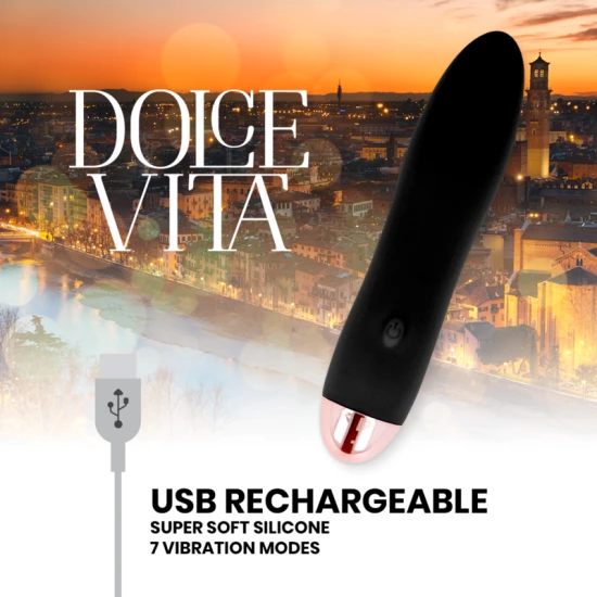 Vibrator reîncărcabil, Negru, 7 viteze