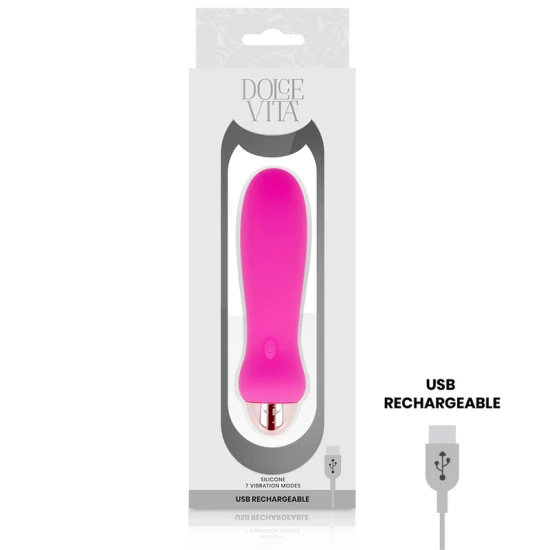 Vibrator reîncărcabil, Roz, 7 viteze