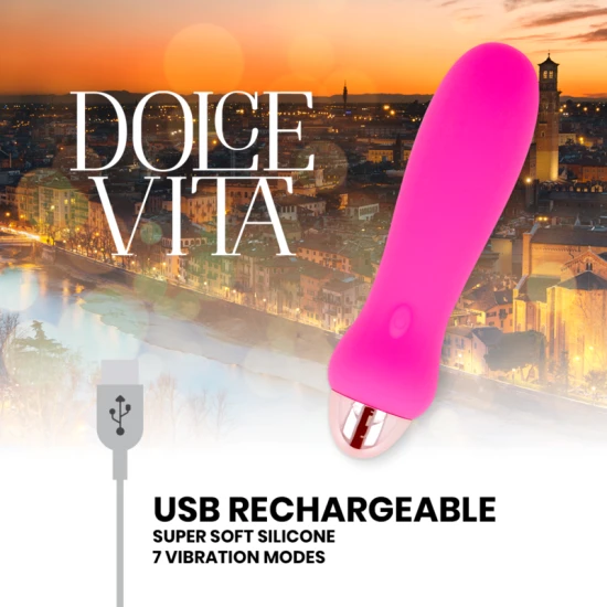 Vibrator reîncărcabil, Roz, 7 viteze