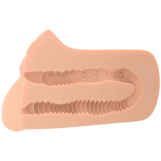 PDX PLUS - Masturbator dublu pentru stimulare, piele
