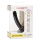 Dildo slim curbat din silicon, negru, 11.5 cm