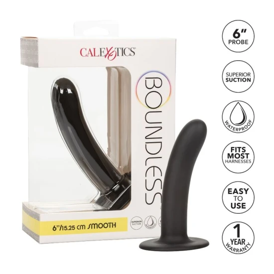 DILDO TIP PROBĂ 15,25 CM, SMOOTH, NEGRU