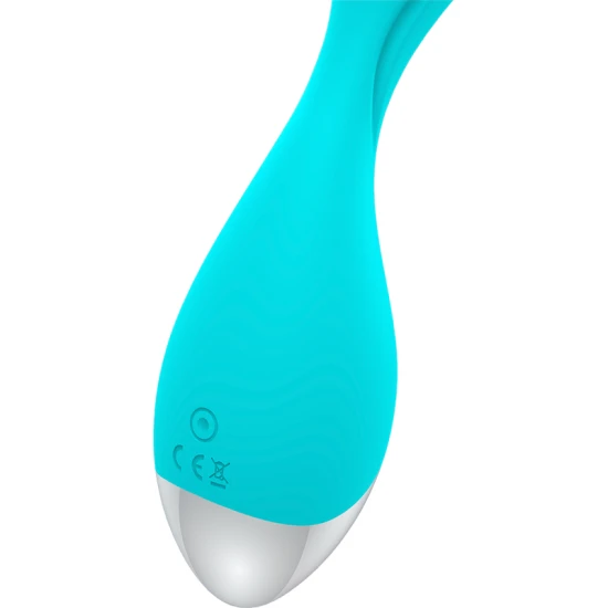 Mini vibrator, Turcoaz și argintiu