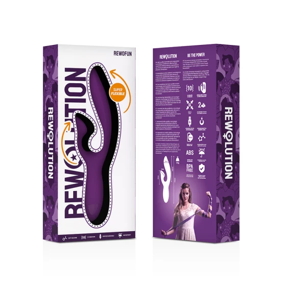 Vibrator REWOFUN FLEXIBLE - Dual, Negru, Mărime medie.