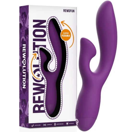 Vibrator REWOFUN FLEXIBLE - Dual, Negru, Mărime medie.