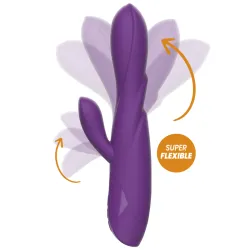 REWORABBIT vibrator flexibil cu iepure, Roz