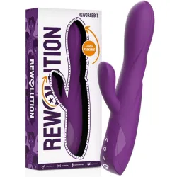 REWORABBIT vibrator flexibil cu iepure, Roz