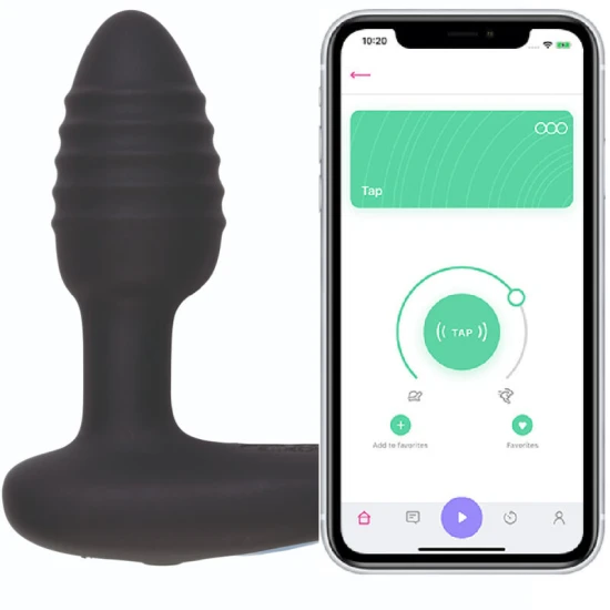 Plug vibrator cu control prin aplicație, Roz