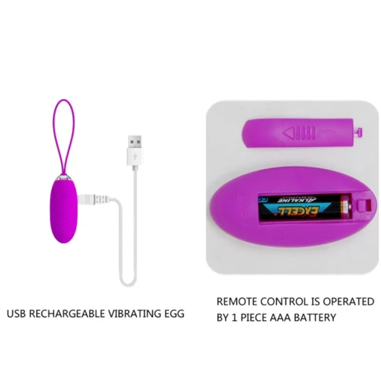 Ou vibrator tip telecomandă, Roz