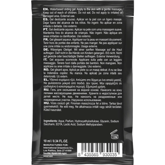 Lubrifiant sărutabil pe bază de apă, căpșună, 10 ml