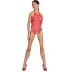 PASSION - Tip Produs Model BS087, Rosu. - Bodystocking tip fishnet pentru femei, One Size