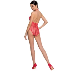 PASSION - Tip Produs Model BS087, Rosu. - Bodystocking tip fishnet pentru femei, One Size