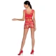 Body sexy PASSION - BS089, Decupat, Roșu, Mărime unică