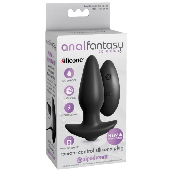 Plug anal cu telecomandă, silicon, Roz