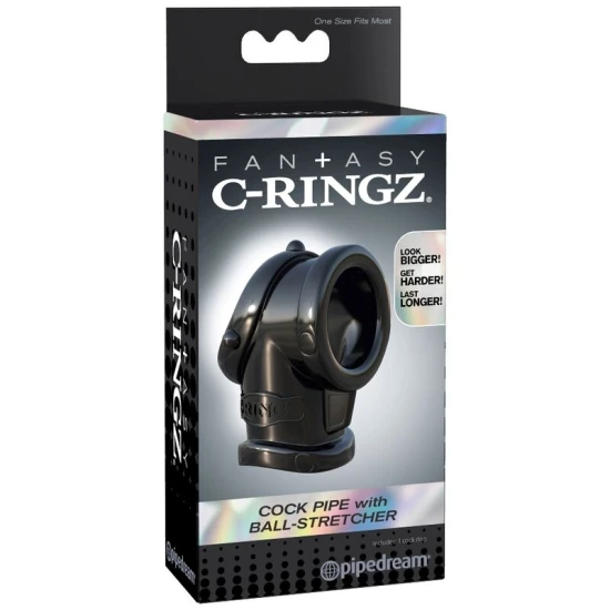 FANTASY - Inel pentru penis și testicule, cu ball stretcher
