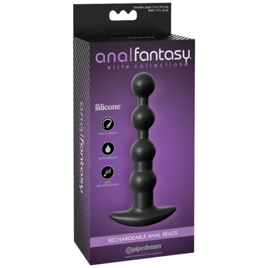 ANAL FANTASY - Set bile anale reîncărcabile, Negru