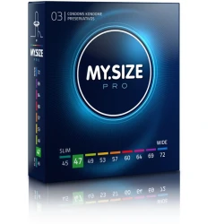 MY SIZE - PRO Contraceptive pentru bărbați, 47 mm, 3 unități
