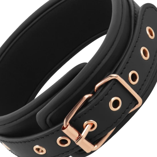 Colier tip choker din piele vegan, cu prinderi pentru mameloane
