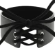 Choker din piele vegană, Negru