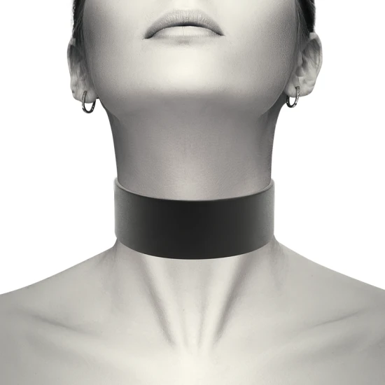 Choker din piele vegană, Negru