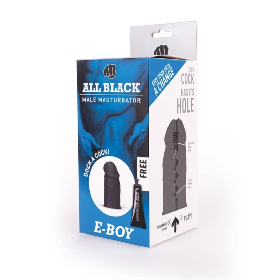 Masturbator E-Boy - Zig Zag, Negru, 17 cm