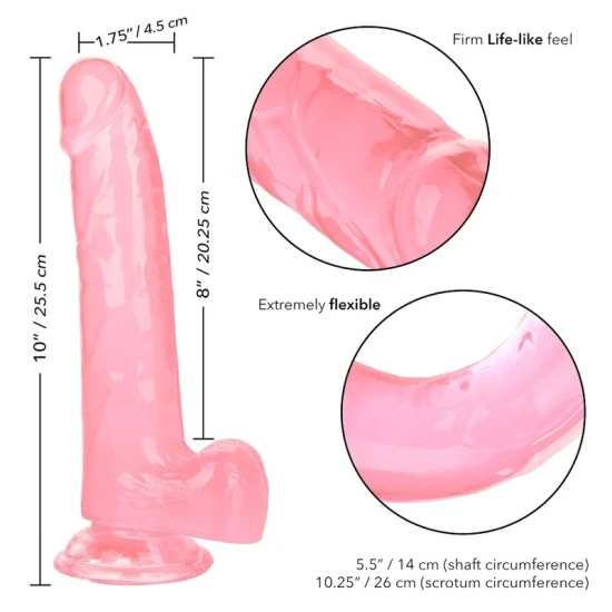 Dildo Size Queen din TPR, roz, 20.3 cm