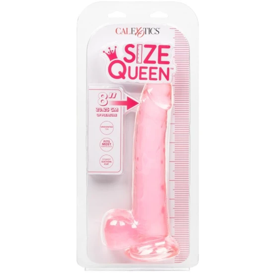 Dildo Size Queen din TPR, roz, 20.3 cm
