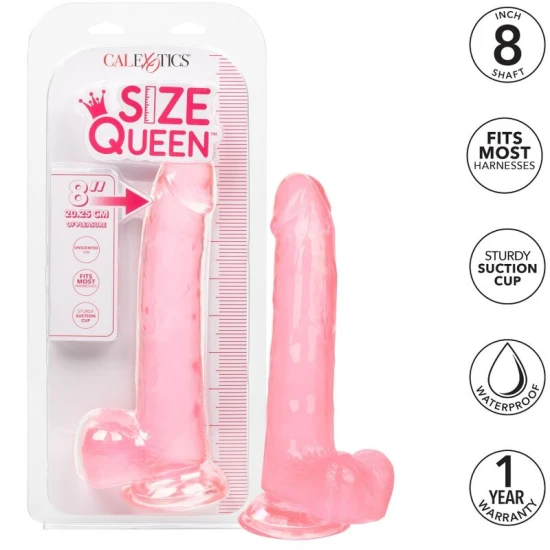 Dildo Size Queen din TPR, roz, 20.3 cm