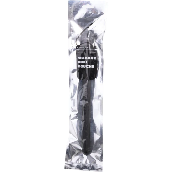 Duș anal din silicon, Negru, 27 cm