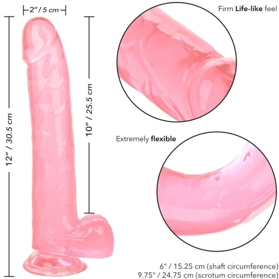 Dildo Size Queen - 25.5 cm, Roz, Mărime Unică