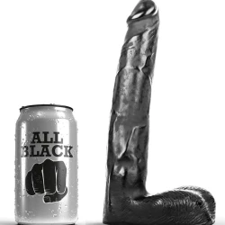 Dildo Realist All Black, 21 Cm, Negru