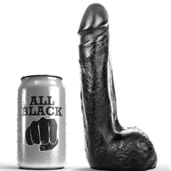 DILDO REALIST MOALE NEGRU, 20 CM