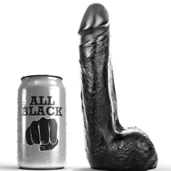 DILDO REALIST MOALE NEGRU, 20 CM