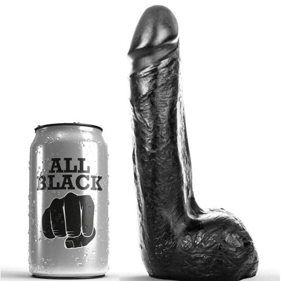DILDO REALIST MOALE NEGRU, 20 CM