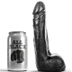 DILDO REALIST MOALE NEGRU, 20 CM