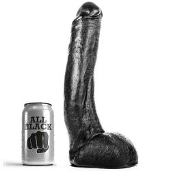 DILDO - Negru - 29 cm curbat