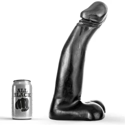 NEGRU - DILDO REALIST CU STRÂNGERE, 29 CM