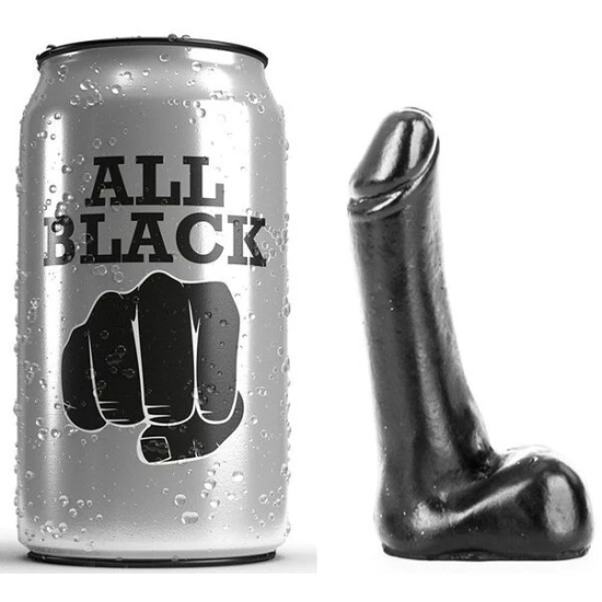 Dildo All Black - 9 cm, Negru, Unică Mărime