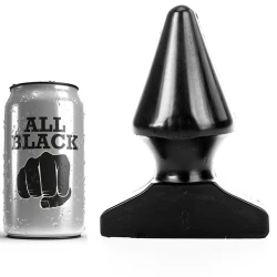Plug anal - Conic, Negru, 17 cm