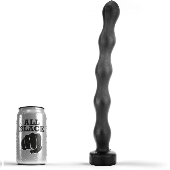 Plug anal, Model tip bilă, Negru, 32 cm