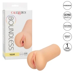 Stroker Vulva - Material Realist, Alb, Dimensiune 14 x 7.5 cm
